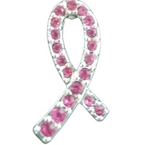 Avon Breast Cancer Crusade Hot Pink Rhinestone Silver Tone Pin NWT
